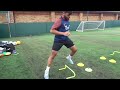HA7 FOOTBALL TRAINING - WINGERS PRE SESSION FOOTWORK AND AGILITY WARM UP DRILL
