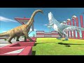 King Shark in Battle with All Dinosaurs - Animal Revolt Battle Simulator