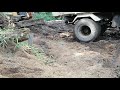 home construction tipper stuck in mud