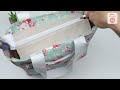 DIY BAG MAKING FROM CLOTH | with front pocket korean design floral zipper purse bag