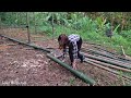 1 year of living in the forest, building a bamboo cabin: making beds, pulling electricity,..
