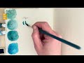 Birthday Watercolour Art Haul & Swatching W&N Aqua Green, Maimeri & Roman Szmal Phthalo Turquoise