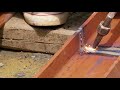metal cutting with heat by hand dangerous working atmosphere