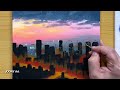Easy to Draw Cityscape Acrylic Painting / Painting for Beginners