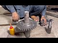 Engineering machine triaxial gear shaft assembly china gear broken by me skillfully repaired
