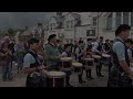 Lathallan School Pipe Band play Piper Harry Stott at Johnshaven Harbour for 60th anniversary in 2024