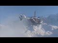 French Gendarmerie Helicopter in Chamonix Rescues Skier