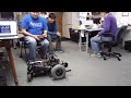 Robot chassis running first tests after remote calibration.