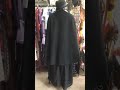 Dramatic black wool vintage cape