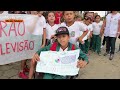 Protesto de estudantes e professores na Ilha dos Valadares em Paranaguá-Pr
