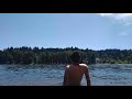 Push-ups in Clackamas River