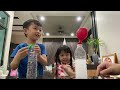 Experiment 1 Citric acid+ baking soda ballon explode react in bottle create air pressure blow ballon