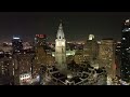 Philadelphia Skyline at Night Screensaver | City Drone Footage 4K