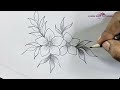 Flower Drawing💐Tutorial Step By Step ||  Flower Drawing Tutorial || Doodle🌼 Flowers Easy || 