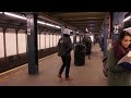 New York City Subway Trains Late Evening