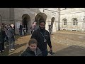 RUDE IDIOT TOURIST REFUSES TO MOVE for The King's Guard and thinks it's funny at Horse Guards!