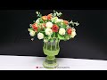 DIY Plastic Bottle Flower Vase Making - Pearl Flower Vase | Vas Bunga Botol Plastik Bekas