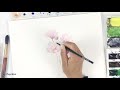 How to paint Watercolor Cosmos - Paint with Me