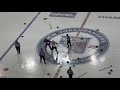 Fan view of New Jersey Devils vs. New York Rangers line-brawl.