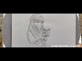 || How to draw a Muslim Hijabi Girl With Quran || Tutorial ||  Sketch || Step by step || Drawing ||