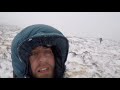 Wild Camping in a Blizzard Mourne Mountains  in Hilleberg Jannu