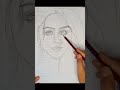 beautiful girl sketch tutorial.pencil and charcoal drawing