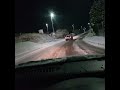 Driving in snowstorm