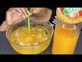 Orange juice drinking sound