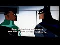Batman giving comfort and advice to Green Lantern.