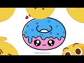 How to Draw a Cute Donut Easy Drawing and Coloring for Kids and Toddlers