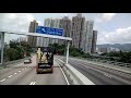 E41 airport bus time-lapse from Hong Kong airport and Tai Po area.