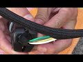 How to convert a 4 way flat trailer plug to a 7 way round trailer plug. Trailer Wire repair.