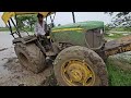 swaraj 744 4x4 फस गया johndeer5210 4x4 ने निकाला