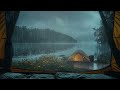 The best rain sound ASMR in a foggy forest | 10 Hours Rain On Tent, White Noise