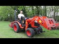 Tree stump removal with a Kubota B2261 Compact Tractor using the Rhino Root Ripper