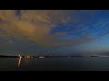 Nightlapse of the sky and the sea in Gdańsk near Westerplatte