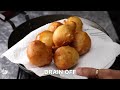 stret style mysore bonda recipe with spicy chutney | soft tea time snack mysore bonda - hebbars