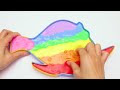 Satisfying ASMR | How to Make Rainbow Worm Bathtub by Mixing Beads in Candy SLIME & CLAY Coloring