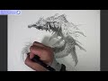How to draw Leviathan | Imaginary Creature | Timelapse | Leviathan Deep Sea / 深海のリバイアサン
