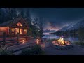 ASMR Cozy Fire Crackling sounds for sleeping deep, white noise, calm music, meditation music, bgmi