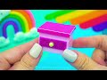 Make Miniature Cardboard House with Rainbow Water Slide into Pool for Pet | DIY Miniature House