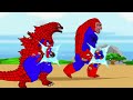 Rescue Baby GODZILLA SPIDER From MONSTER GENERATION : Who Will Win? | Godzilla Cartoon Compilation