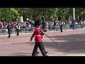 Massed bands 3 of 5 marching to Horse Guards Parade for  Colonel Review Trooping the Colour 2024