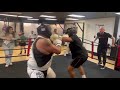 Some sparring at the gym