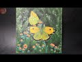 Acrylic Painting on Canvas Board: Clouded Yellow Butterflies