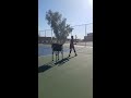 12yo Amin - Tennis Serve, backhand, forehand