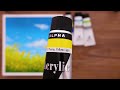 Easy Acrylic Painting Technique | Yellow Spring Scenery 💛