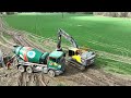 Drone video #1 - Hauling mixes, demolishing foundations and loading concrete