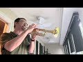 Day one on trumpet, ￼B-flat John Paul intermediate