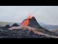 Iceland volcano eruption, crater collabse!